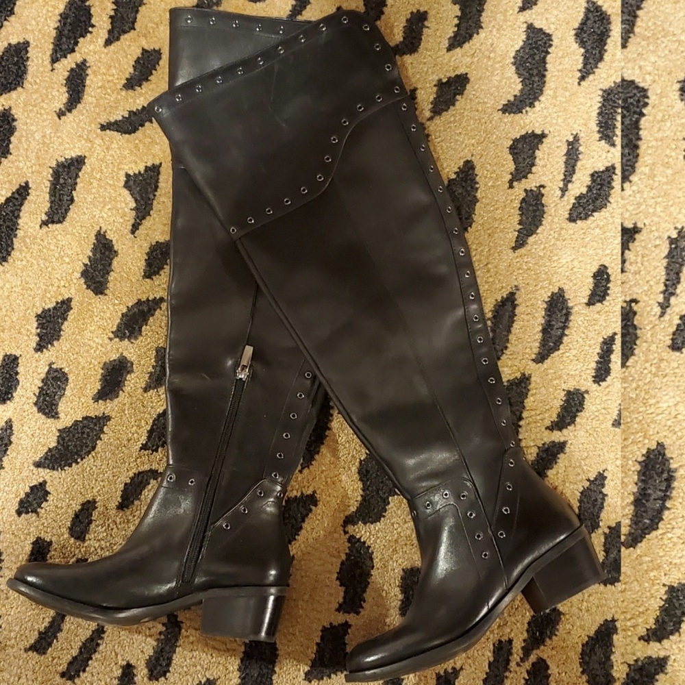 New Vince Camuto Leather Besant Over the Knee Boot